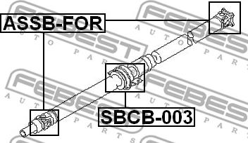 Febest ASSB-FOR - Шарнир, продольный вал avtokuzovplus.com.ua