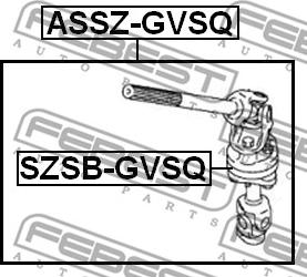 Febest SZSB-GVSQ - Втулка, вал сошки рульового управління autocars.com.ua