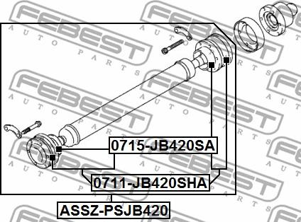 Febest ASSZ-PSJB420 - Карданний вал, головна передача autocars.com.ua
