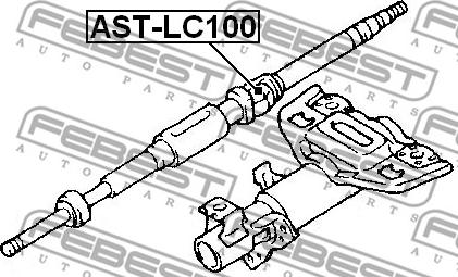 Febest AST-LC100 - Шарнір, вал сошки рульового управління autocars.com.ua