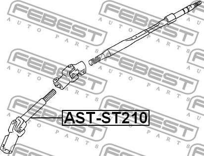 Febest AST-ST210 - Вал сошки рулевого управления autodnr.net