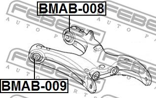 Febest BMAB-008 - Сайлентблок, важеля підвіски колеса autocars.com.ua