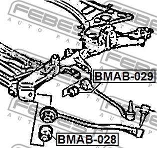 Febest BMAB-029 - Сайлентблок, рычаг подвески колеса avtokuzovplus.com.ua