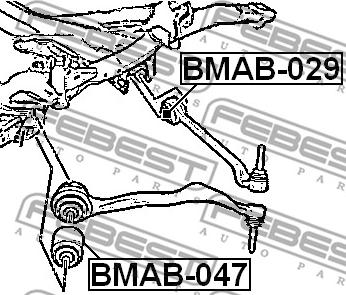 Febest BMAB-047 - Сайлентблок, рычаг подвески колеса avtokuzovplus.com.ua