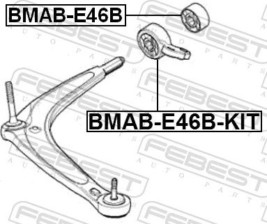 Febest BMAB-E46B-KIT - Сайлентблок, важеля підвіски колеса autocars.com.ua
