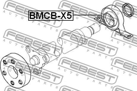 Febest BMCB-X5 - ПОДШИПНИК ПОДВЕСНОЙ КАРДАННОГО ВАЛА BMW X5 E53 1999-2006 FEBEST autodnr.net