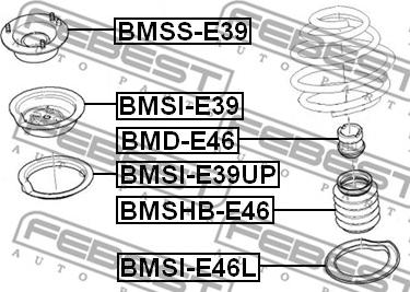 Febest BMSHB-E46 - Пильник амортизатора, захисний ковпак autocars.com.ua