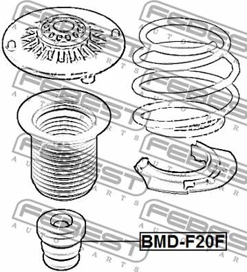 Febest BMD-F20F - Отбойник, демпфер амортизатора avtokuzovplus.com.ua