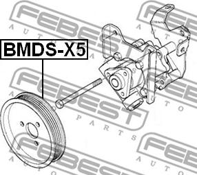 Febest BMDS-X5 - ШКИВ НАСОСА ГИДРОУСИЛИТЕЛЯ РУЛЯ BMW X5 E53 1999-2006 FEBEST autodnr.net