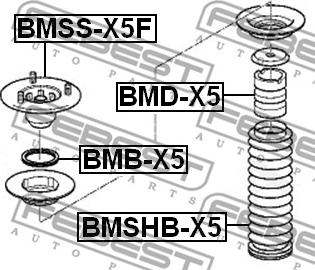 Febest BMD-X5 - Отбойник, демпфер амортизатора avtokuzovplus.com.ua