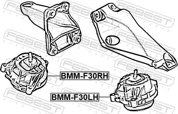 Febest BMM-F30RH - Подушка, опора, подвеска двигателя avtokuzovplus.com.ua