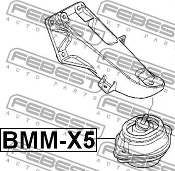 Febest BMM-X5 - Подушка, підвіска двигуна autocars.com.ua