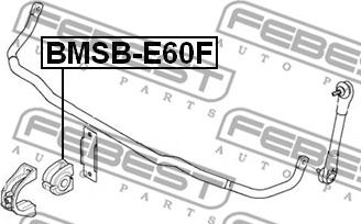 Febest BMSB-E60F - Втулка стабілізатора autocars.com.ua