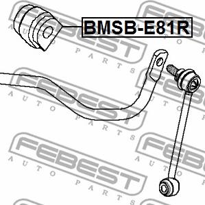 Febest BMSB-E81R - Втулка стабілізатора autocars.com.ua