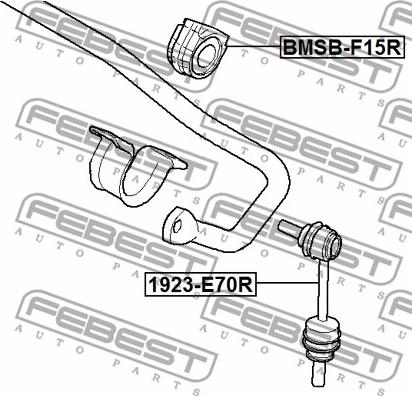 Febest BMSB-F15R - Втулка, стабилизатор avtokuzovplus.com.ua