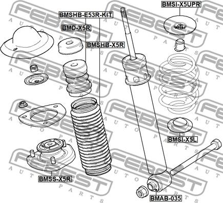 Febest BMSHB-E53R-KIT - Пылезащитный комплект, амортизатор avtokuzovplus.com.ua