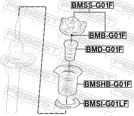 Febest BMSS-G01F - Опора стійки амортизатора, подушка autocars.com.ua