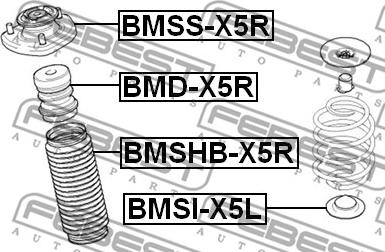 Febest BMSHB-X5R - Пыльник амортизатора, защитный колпак avtokuzovplus.com.ua