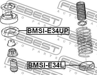 Febest BMSI-E34L - ПРОСТАВКА ПРУЖИНЫ НИЖНЯЯ BMW 5 E39 1995-2003 FEBEST autodnr.net