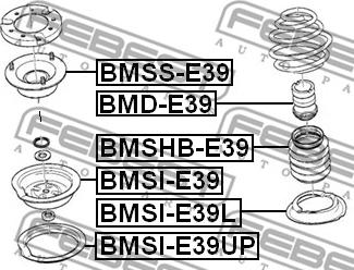 Febest BMSI-E39L - ПРОСТАВКА ПРУЖИНЫ НИЖНЯЯ BMW 5 E39 1995-2003 FEBEST autodnr.net