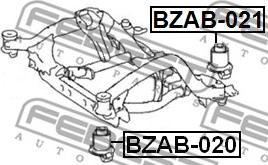 Febest BZAB-021 - Сайленблок подрамника задний mercedes benz ml-class 164 2004-2011 autodnr.net