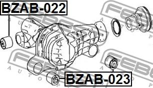 Febest BZAB-022 - Опора, дифференциал autodnr.net