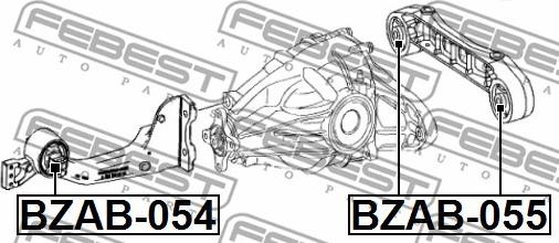 Febest BZAB-055 - Опора, диференціал autocars.com.ua