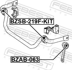 Febest BZAB-063 - Подвеска, стойка вала avtokuzovplus.com.ua