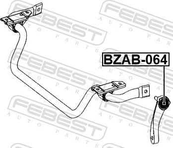 Febest BZAB-064 - Підвіска, стійка валу autocars.com.ua