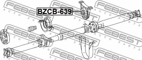 Febest BZCB-639 - Подвеска, карданный вал avtokuzovplus.com.ua