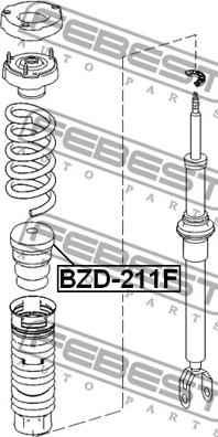 Febest BZD-211F - Відбійник, буфер амортизатора autocars.com.ua