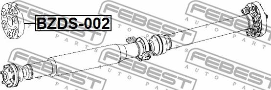 Febest BZDS-002 - Шарнір, поздовжній вал autocars.com.ua