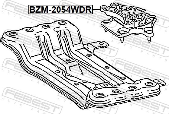 Febest BZM-2054WDR - Підвіска, автоматична коробка передач autocars.com.ua