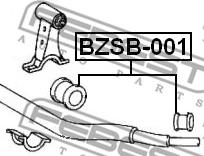 Febest BZSB-001 - Втулка, стабілізатор autocars.com.ua