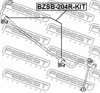 Febest BZSB-204R-KIT - Ремкомплект, подшипник стабилизатора avtokuzovplus.com.ua