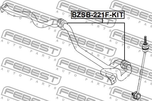 Febest BZSB-221F-KIT - Ремкомплект, підшипник стабілізатора autocars.com.ua