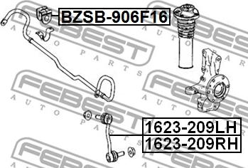 Febest BZSB-906F16 - Втулка, стабилизатор avtokuzovplus.com.ua