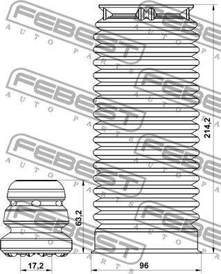 Febest BZSHB-246F-KIT - Пылезащитный комплект, амортизатор avtokuzovplus.com.ua