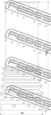 Febest BZSHB-906F-KIT - Пыльник амортизатора, защитный колпак avtokuzovplus.com.ua