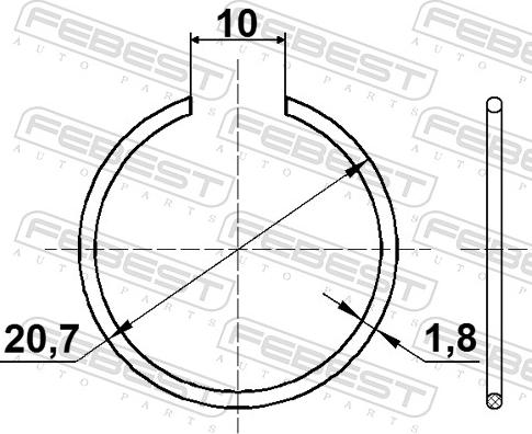 Febest CC-1-24X2-PCS5 - Монтажний комплект, сильфон приводного вала autocars.com.ua