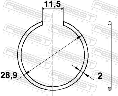 Febest CC-1-30X2-2-PCS10 - Монтажний комплект, сильфон приводного вала autocars.com.ua