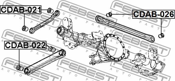 Febest CDAB-022 - Сайлентблок, рычаг подвески колеса avtokuzovplus.com.ua