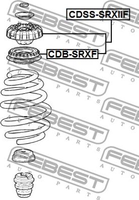 Febest CDSS-SRXIIF - Опора стійки амортизатора, подушка autocars.com.ua