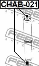 Febest CHAB-021 - Сайлентблок стійки, амортизатора autocars.com.ua