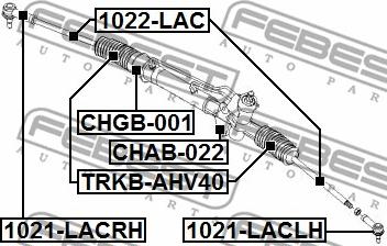 Febest CHAB-022 - Подвеска, рулевое управление autodnr.net