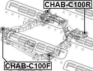 Febest CHAB-C100F - Сайлентблок підвіски autocars.com.ua