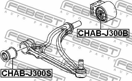 Febest CHAB-J300S - Сайлентблок, важеля підвіски колеса autocars.com.ua