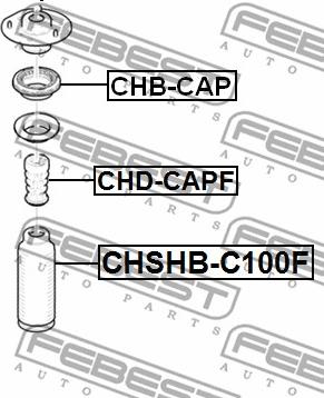 Febest CHB-CAP - Підш. аморт. CHEVROLET CAPTIVA передн. вир-во Febest autocars.com.ua