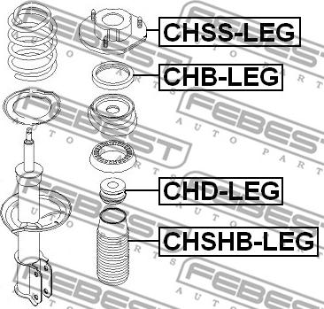 Febest CHD-LEG - Отбойник, демпфер амортизатора avtokuzovplus.com.ua