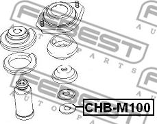 Febest CHB-M100 - Підшипник кочення, опора стійки амортизатора autocars.com.ua